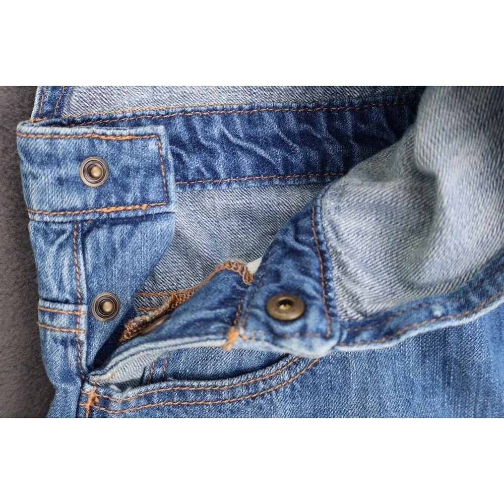 GAP denim overalls girls size XXL Inseam 28”. Unique and Distressed